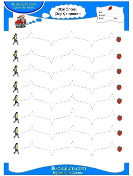 Çocuklar İçin Çizgi Çalışma Sayfaları 